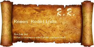 Remes Rodelinda névjegykártya